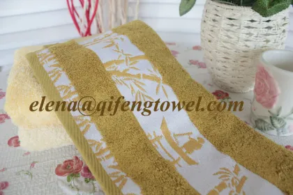 luxurious nature bamboo jacquard bamboo hand /bath towel