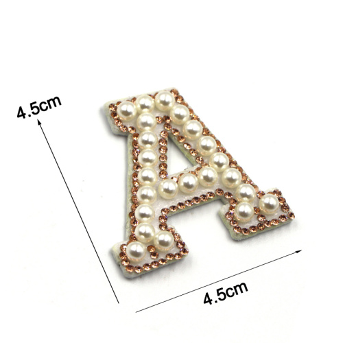 26 Chữ Rhinestone Patch Bản vá thêu cườm 3D