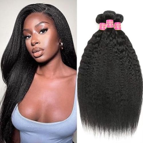 12 14 16 Kinky Straight Bundles Human Hair