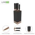 6pcs Titanium Rose Gold Kitchen Knife