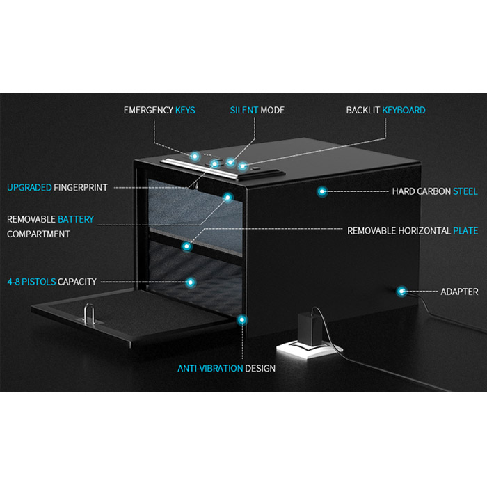 Security Home Biometric Pistol Safe SPS-AF02