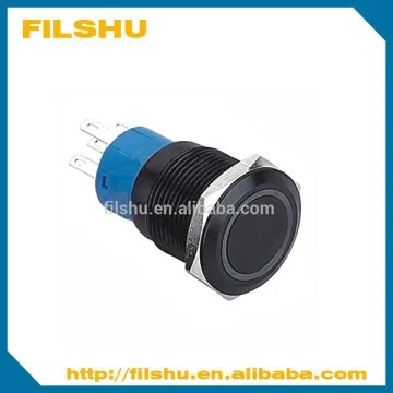 2015 FILSHU hot selling Red,green,blue,yellow,white LED metal pushbutton switch black