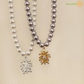 High Quality Pearl Bead Sun Necklace for Ladies