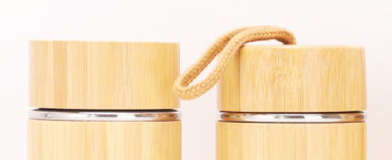 Bamboo Lid Drinking Bottles