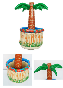 6outdoor Large Inflatable Coconut Palm Tree Beverage Drinks Cooler Ice Bucket Sandbeach Party Camping Decorations