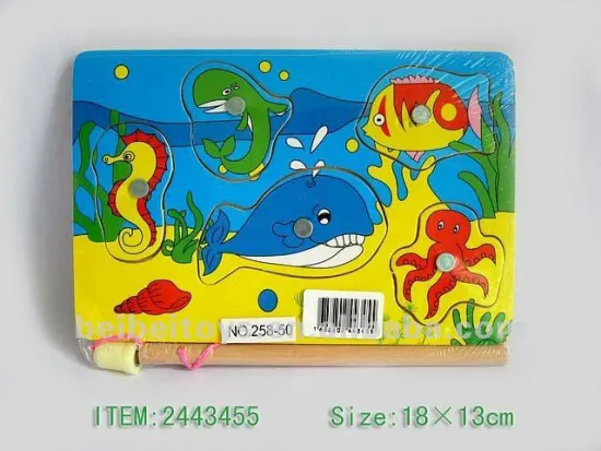 Wooden Magnetic Fishing Game for Kids