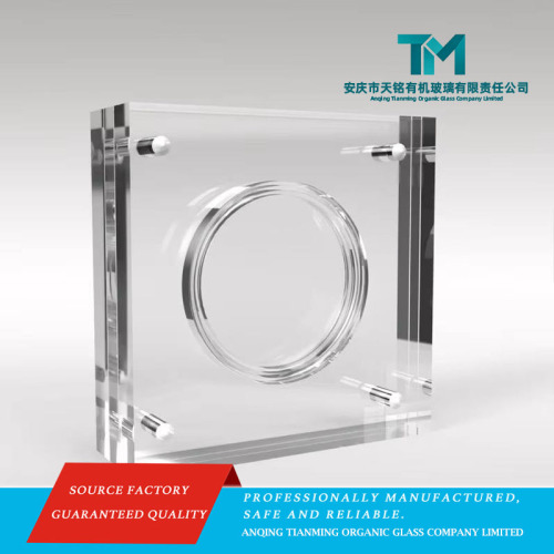 Estojo acrílico de mesa elegante para preservação de moedas de desafio militar