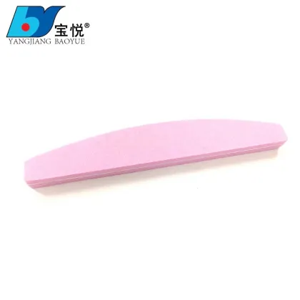Pink Halfmoon Nail Sanding Buffer