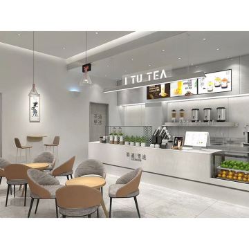 304 Stainless Steel Bubble Tea Counter Bar with Full Set Boba Tea Machine for Sale