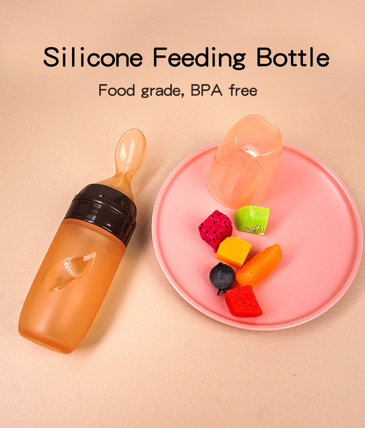 silicone feeder bottle with spoon MFZ-E014