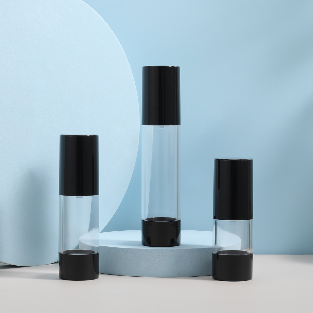 Black Plastic Airless Pump Bottles for Sale