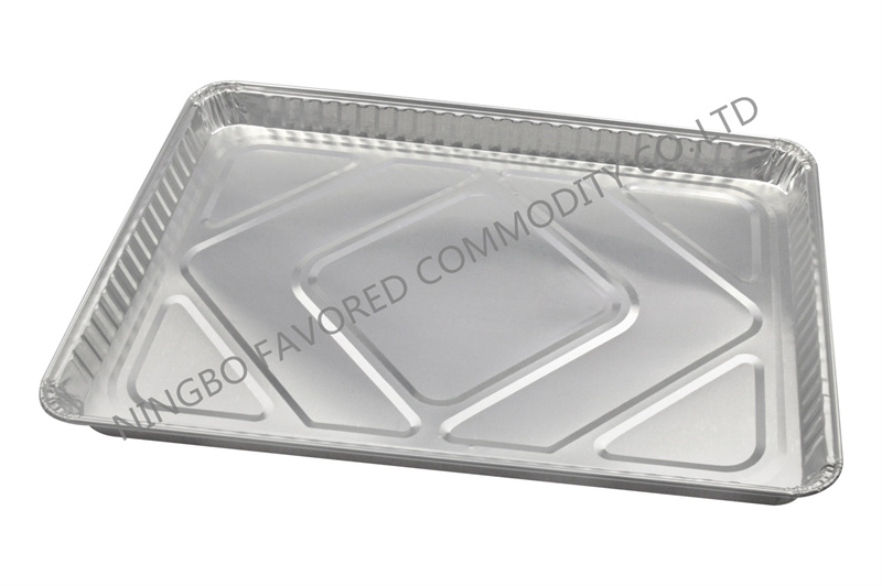 Aluminum foil container half size cookie sheet tray