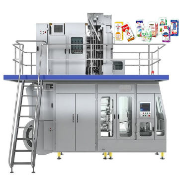 Aseptic Brick Carton Filling and Sealing Machine for Beverage Packaging