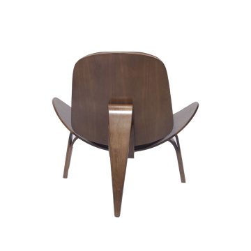 Klassischer Designer Holz Lounge Shell Stuhl