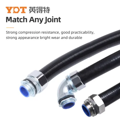 JSP Series Flat Plastic Metal Hose: Flexible PVC Coated Galvanized Conduit