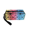 ʻO ka Raink Vilk Lock Log Rainbow Car Cover Punding Pu Geometric Travel Cosmetric Travel Cosmet