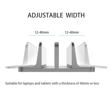 Soporte vertical para computadora portátil, soporte doble para soporte de escritorio