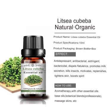 100% Pure and Natural Litsea Cubeba Essential Oil Skincare and Aroma Use