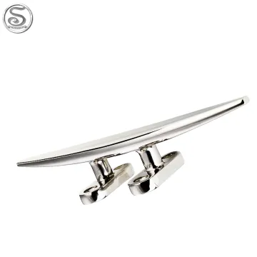 Stainless Steel 316 Marine Fittings Boat Dock Low Silhouette Cleat - Mirror Polish
