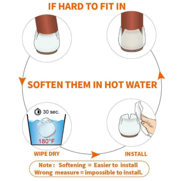 Protetores de perna de cadeira de piso de silicone antiderrapante multi-uso