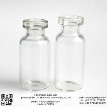silicon plated freeze dry siliconized glass vial for injection