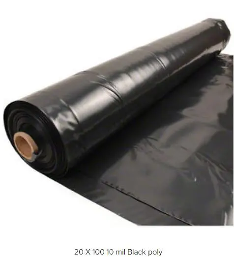 Black Polyethylene Sheeting, Clear Polyethylene Sheeting, 6 Mil Reinforced Poly Sheeting