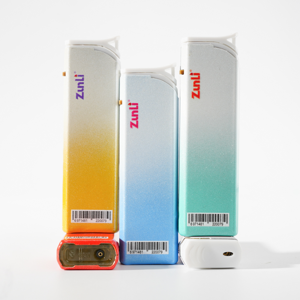 Angled ignition Gradient Metal Cover Jet Flame Lighter
