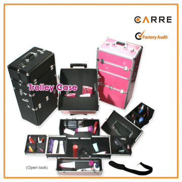 2016 heavy duty professional aluminum trolley hair dresser case