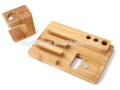 Suporte de carregamento de bambu material ambiental do suporte para o relógio da maçã / suporte do relógio de bambu / suporte do telefone móvel