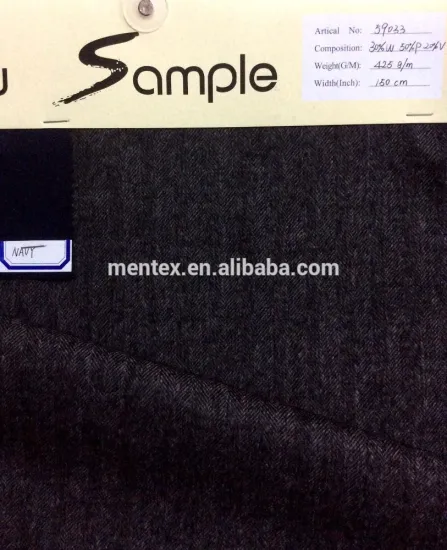 Charcoal herringbone yarn-dyed wool fabric