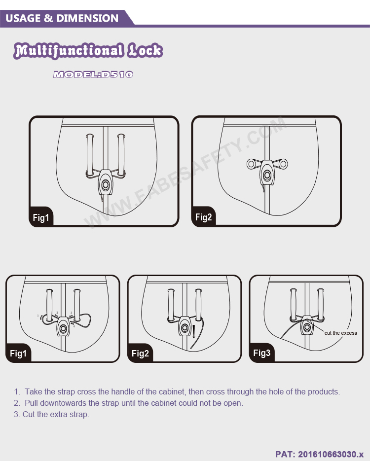 Strap Cupboard Locks