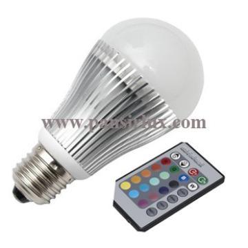 Heta salu 16 colours\' läge ändra A60 5W E27 LED-lampa RGB-lampa ljus