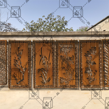 Corten Steel Decorative Screen For Private Place