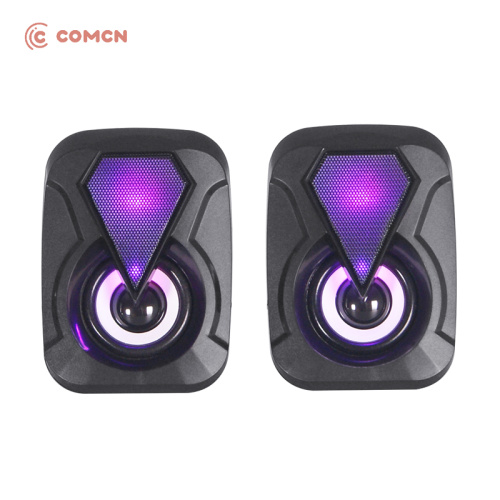 Hifi Mini 2.0 Speaker Custom logo RGB light speaker Supplier