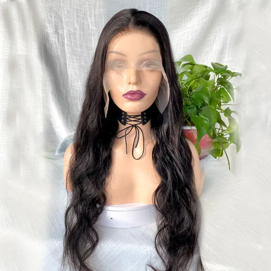 Natural Wave 13*4 Lace Frontal Human Virgin Hair Wigs Full Cuticle Aligned Unprocessed Indian Virgin Hair Wigs Body Wave