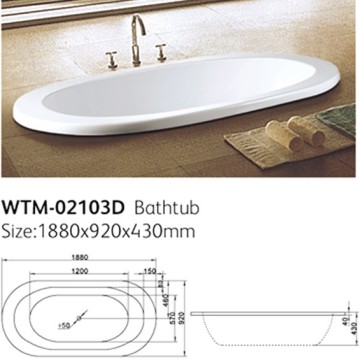 Simple Drop-in Bath Tub (WTM-02103D)