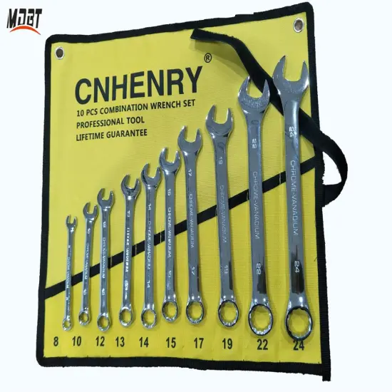 10pcs Magic Universal Chrome Vanadium Combination Wrench Set