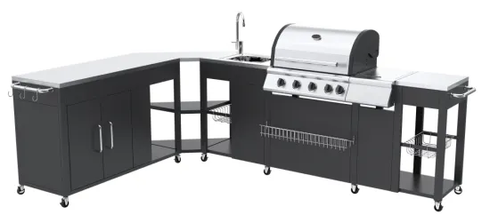 Four Burner with Side Burner Island Gas Grill