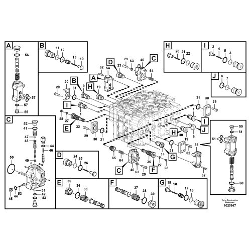 Control valve Voe14634178 for EC480