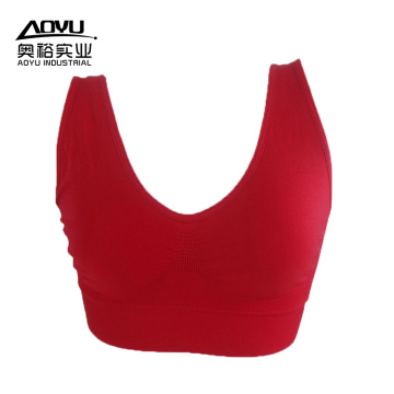 Fashion rouge femme sans couture et soutien-gorge de sports de taille