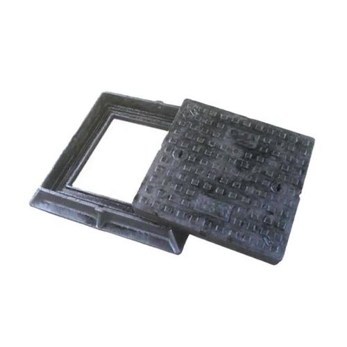 Heavy cast iron square double sealing manhole cover