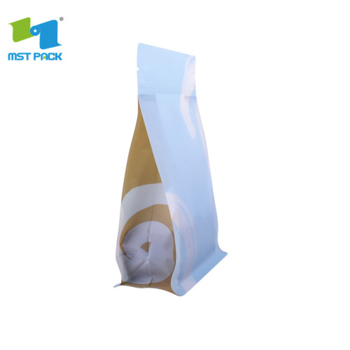 pantone color printing 3 ply kraft paper bag with pe liner