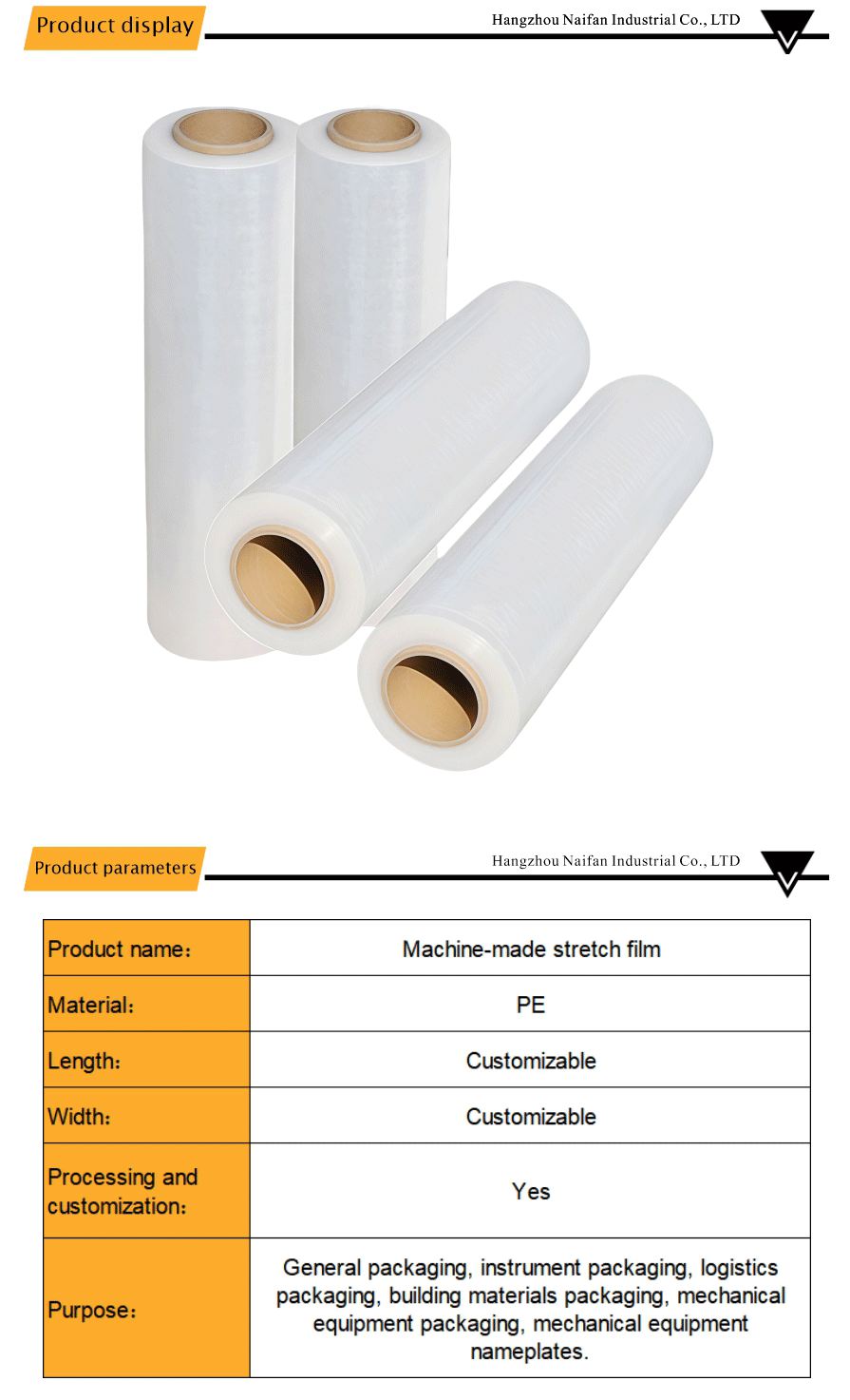Machine Applied Stretch Film for Storage