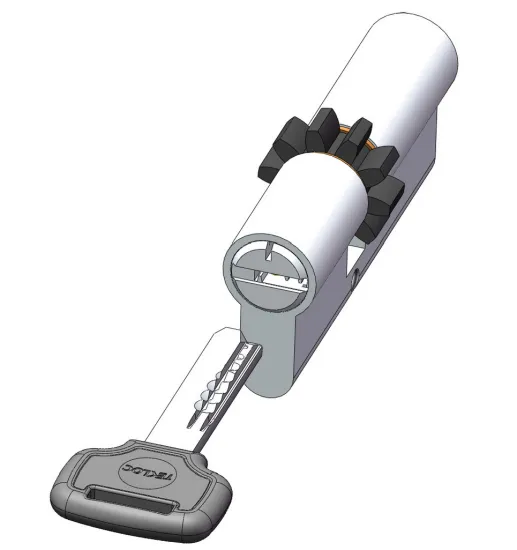 7 pin computer key cylinder lock double side