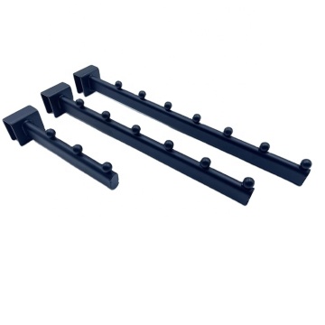 Top Quality 15x30MM Oval Tube Cloth Hanger 350mm with 7 Balls - Black