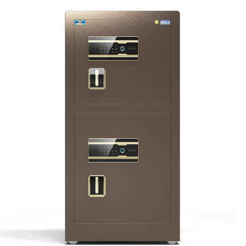 Tiger Safes 2-Door Brown 120 ซม. ล็อคลายนิ้วมือสูง