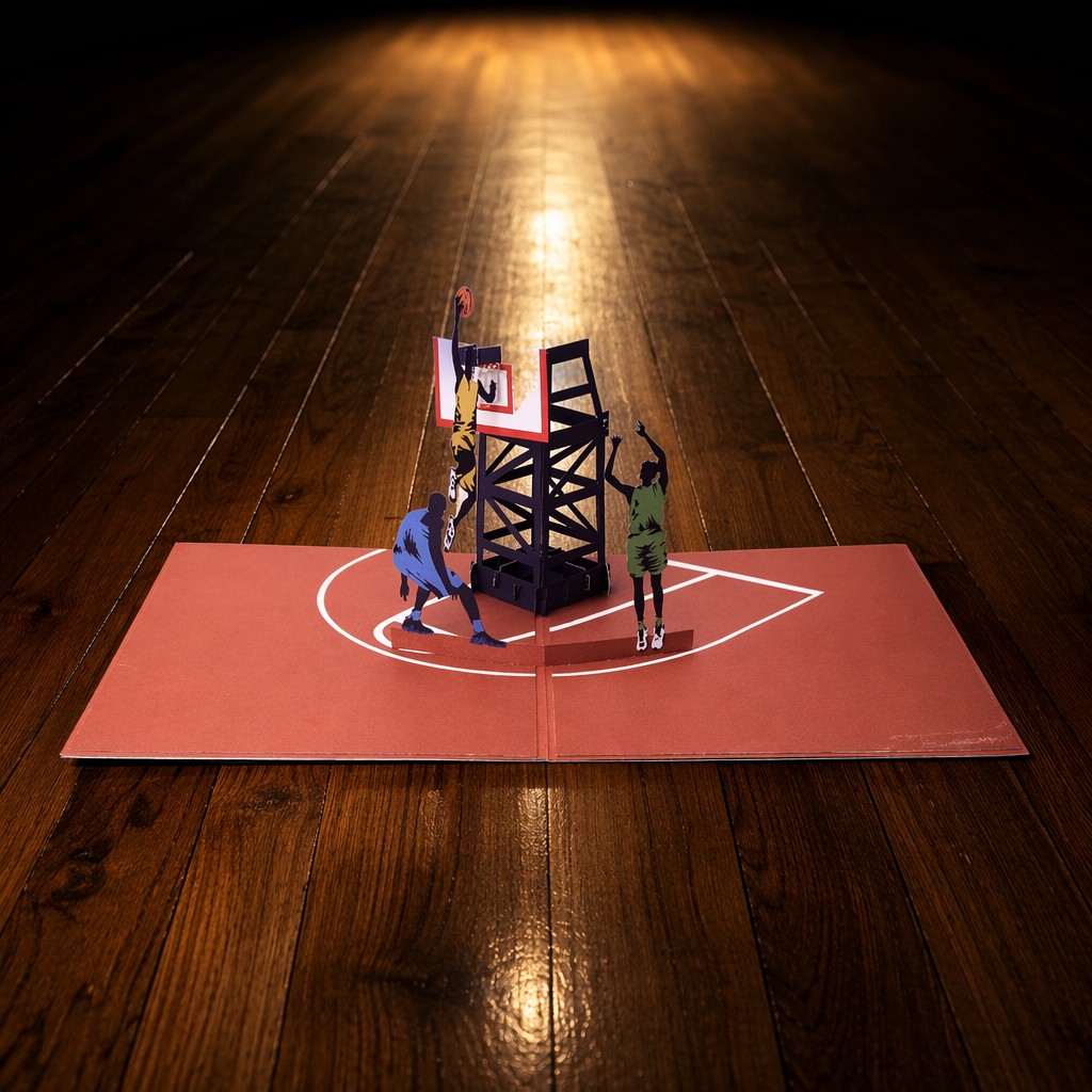 3D Basketball Pop Up Card