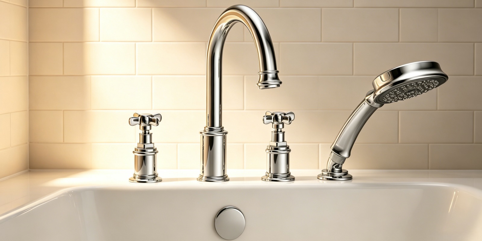 bathtub faucet set with hand shower
