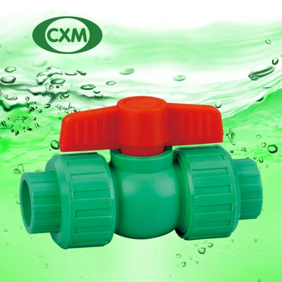 PP-R doulbe union plastic  ball valve