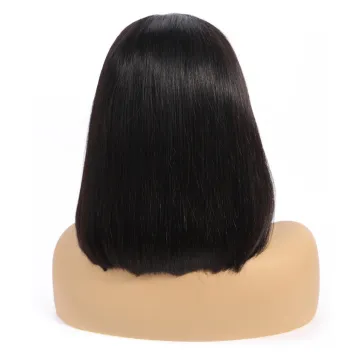 100% Cuticle Aligned Virgin Hair 13*4 Lace Front Bob Wig, Unprocessed Brazilian Human Hair Short Bob Wigs